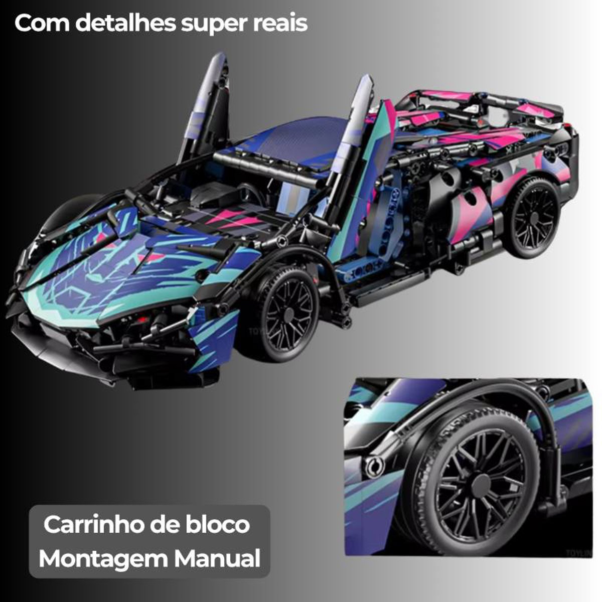 Carro Montar Bloco Construção 1314peças Carrinho Lamborghini