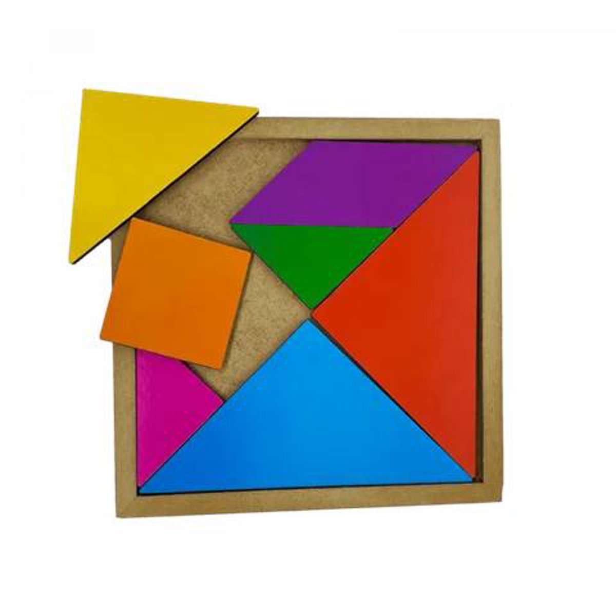 Destaque Jogo Tangram Brinquedo Educativo de Madeira
