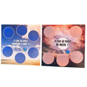 Jogo Aprenda Atividades do Dia Rotina Interativo Para Crianças em MDF