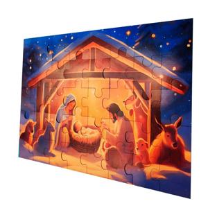 Quebra-cabeça Infantil 40 peças MDF 39 x 29 cm Sagrada familia